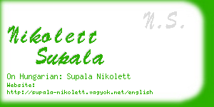 nikolett supala business card